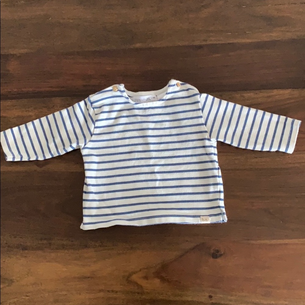 Zara long sleeve Breton sailor stripe top
